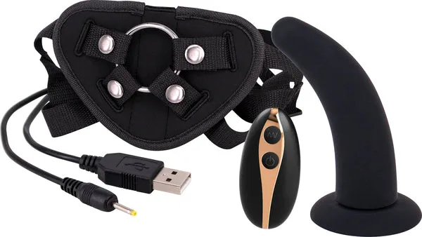 5 Vibrating Dildo Strap-On Harness Set Remote Control Couples Sex Toy