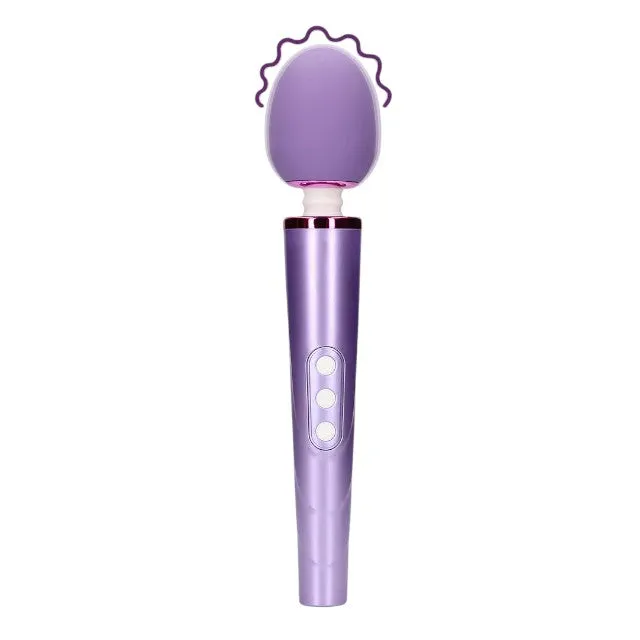 Aparat de masaj LOVELINE Wand Vibrator. pentru corp și zone intime. cu silicon ultra-moale. 6 funcții de vibrație. mov