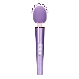 Aparat de masaj LOVELINE Wand Vibrator. pentru corp și zone intime. cu silicon ultra-moale. 6 funcții de vibrație. mov