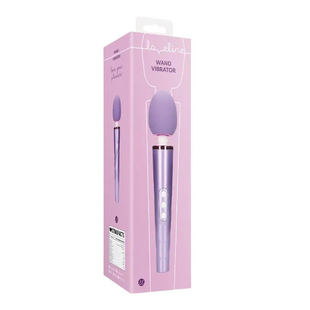 Aparat de masaj LOVELINE Wand Vibrator. pentru corp și zone intime. cu silicon ultra-moale. 6 funcții de vibrație. mov