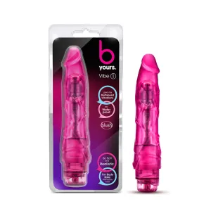 B Yours Vibe 1 Realistic 9 in. Vibrating Dildo Pink