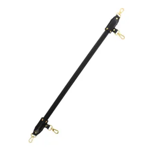 Bară TABOOM Bondage Spreader Bar Wild Roses pentru jocuri erotice BDSM. cu cătușe din piele ecologică și trandafiri decorativi. negru cu roșu