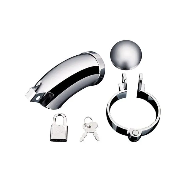 Blue Line - Total Submission Chastity Cock Cage (Silver)