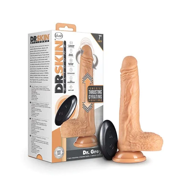 Blush Novelties - Dr Skin Silicone Dr Grey Thrusting Realistic Dildo with Balls 7 (Beige)