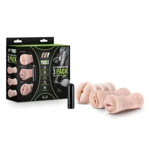 Blush Novelties - M for Men Self Lubricating Vibrating Stroker Masturbator Sleeve Kit (Beige)