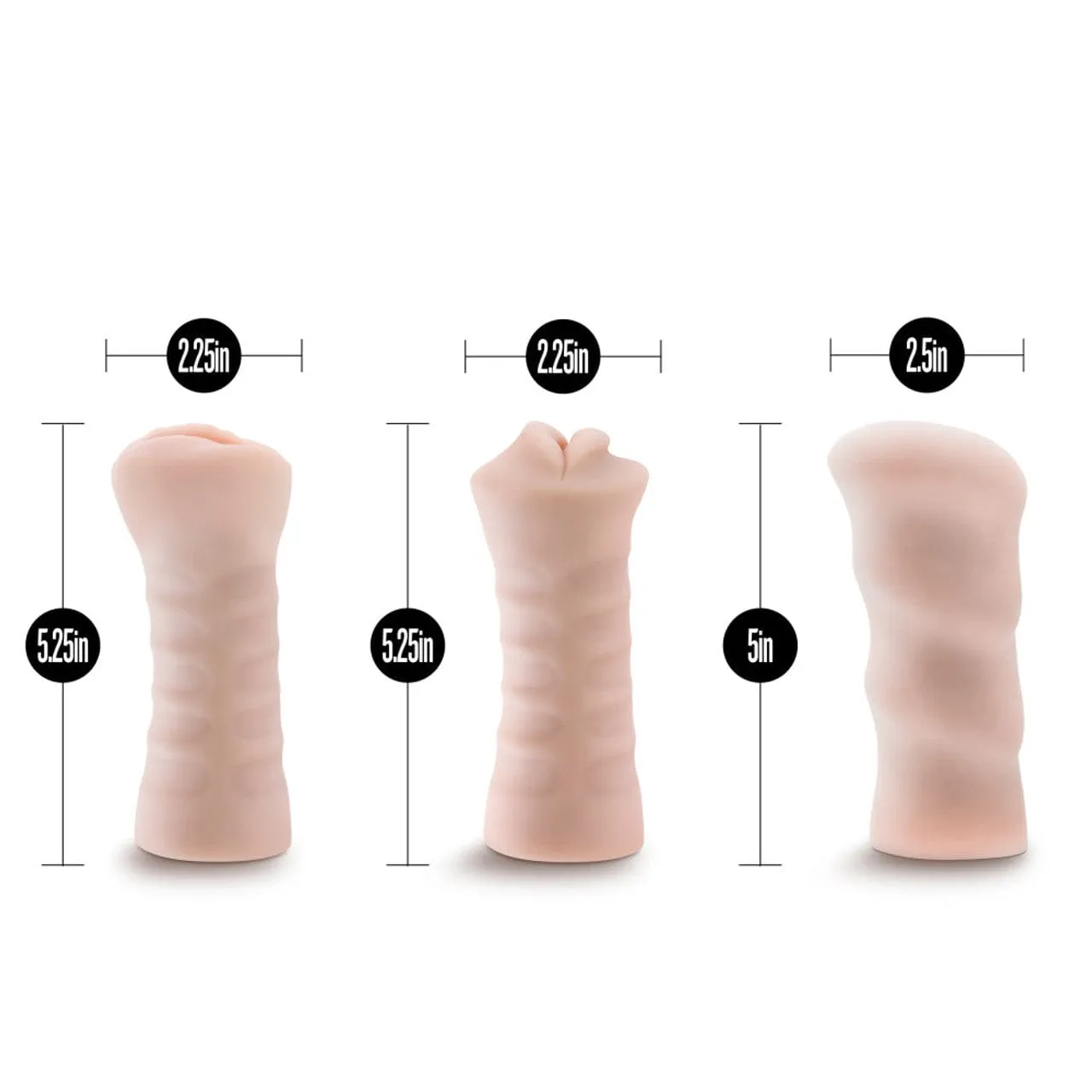 Blush Novelties - M for Men Self Lubricating Vibrating Stroker Masturbator Sleeve Kit (Beige)