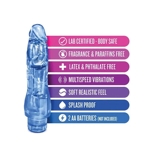 Blush Novelties - Naturally Yours Fantasy Vibe Realistic Vibrating Dildo 8.5(Blue)