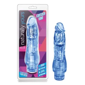 Blush Novelties - Naturally Yours Fantasy Vibe Realistic Vibrating Dildo 8.5(Blue)