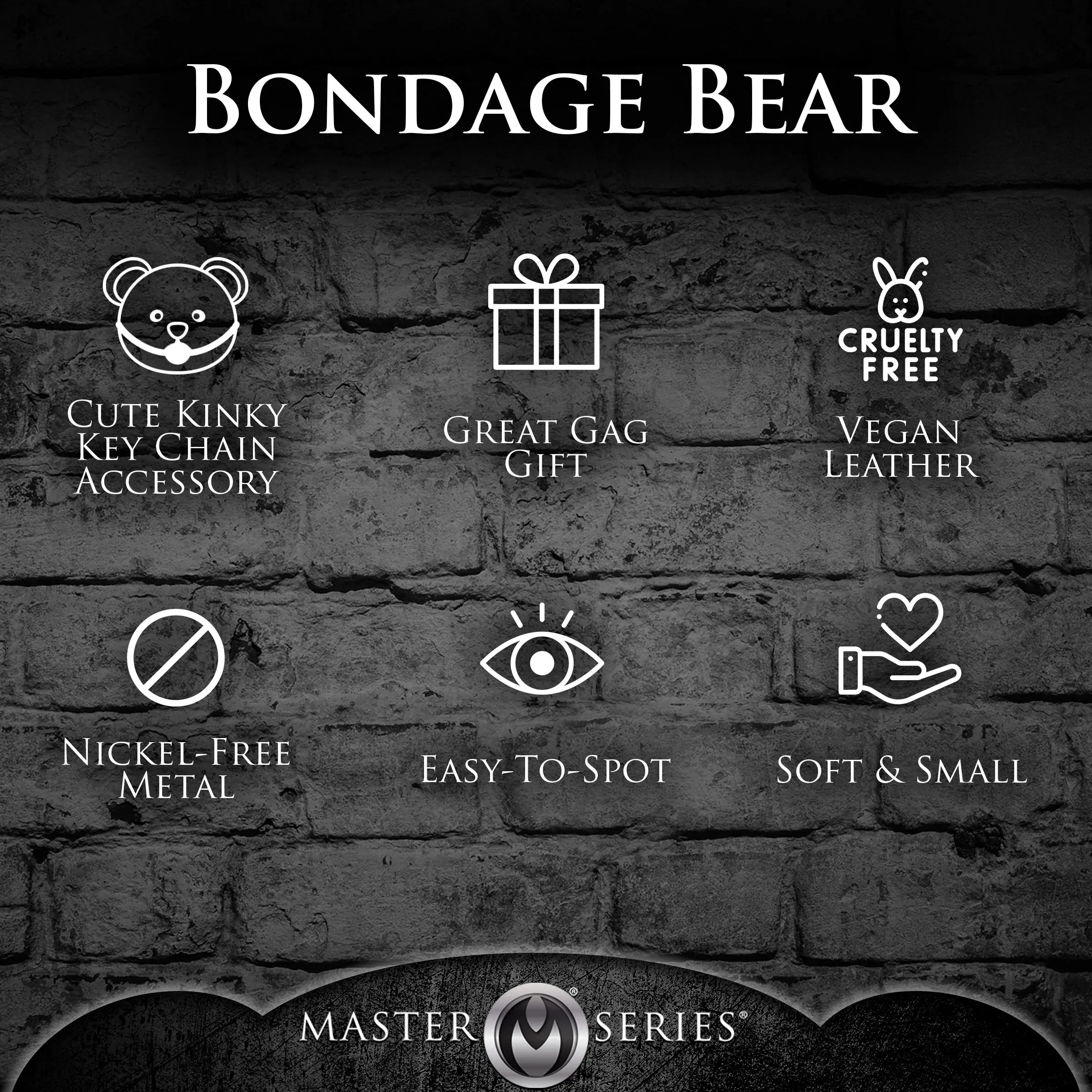 Bondage Teddy Bear Keychain Hooded by XR