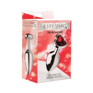 Booty Sparks Red Heart Gem Anal Plug M