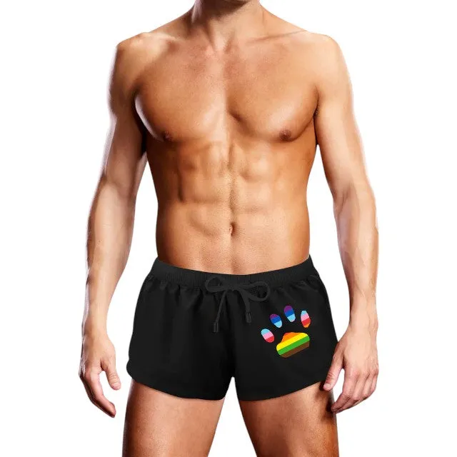 Boxeri de înot bărbați PROWLER Swim Trunk Oversized Paw. cu design labă cu steag Pride. culoare negru. mărime L