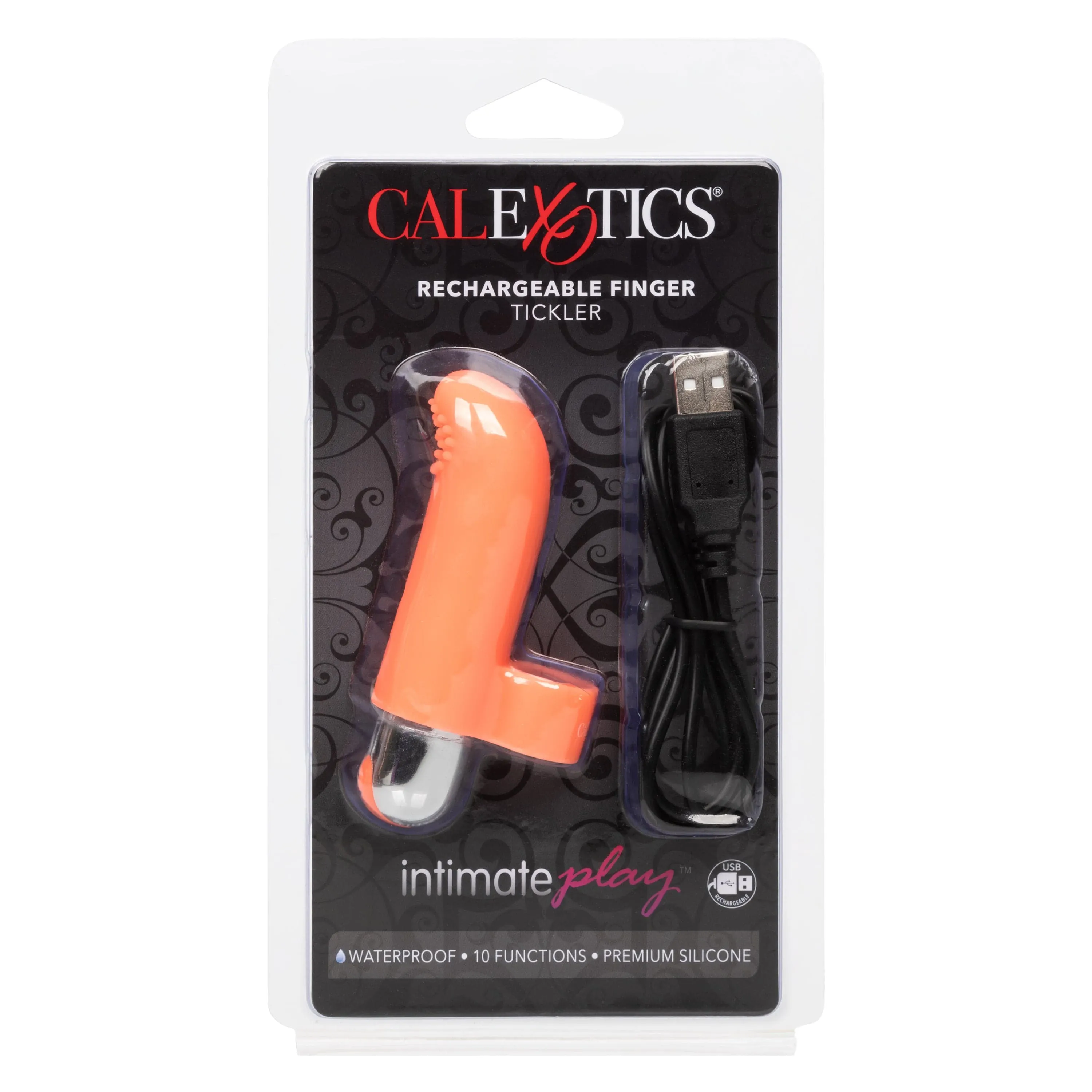 California Exotics - Intimate Play Rechargeable Finger Tickler Clit Massager (Orange)