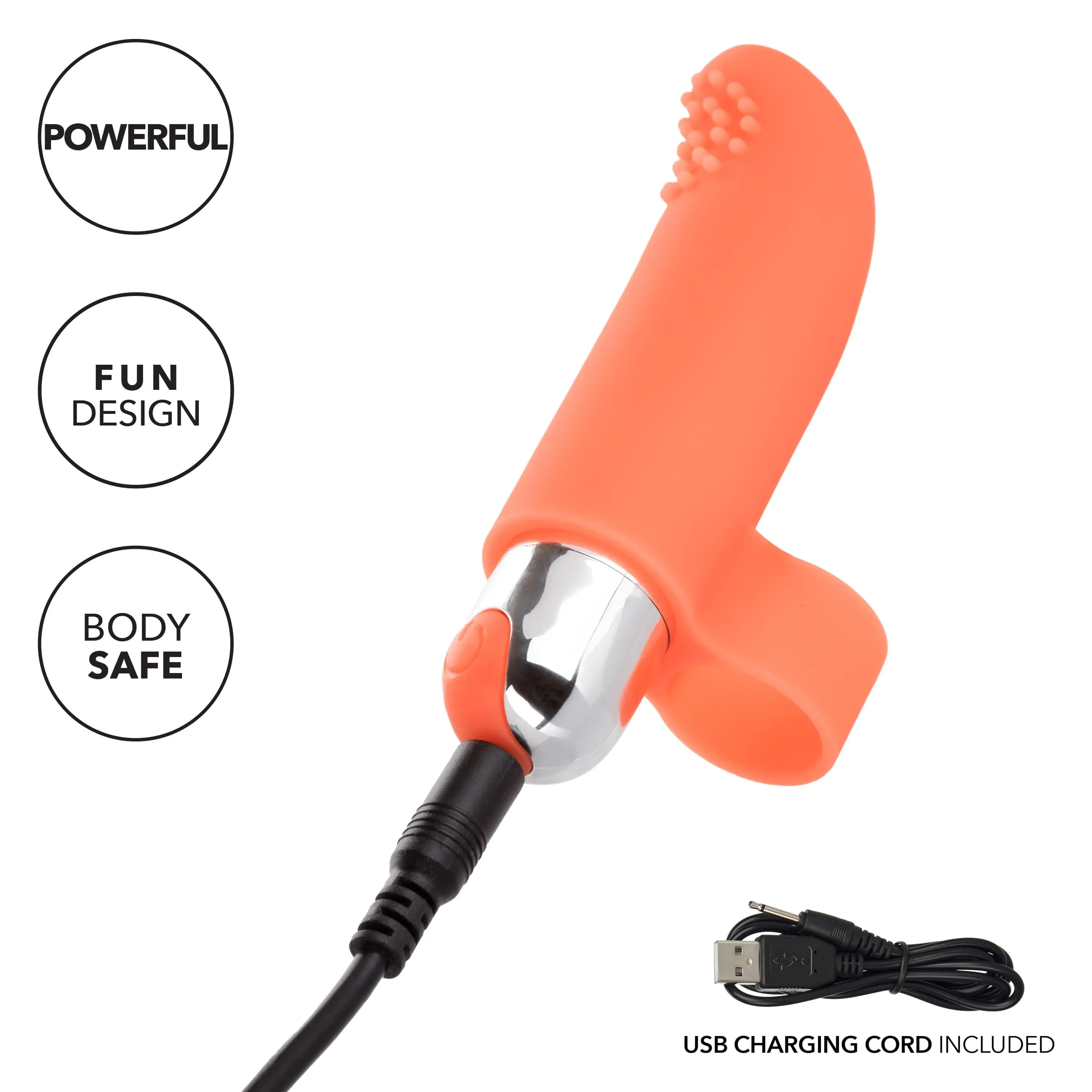 California Exotics - Intimate Play Rechargeable Finger Tickler Clit Massager (Orange)