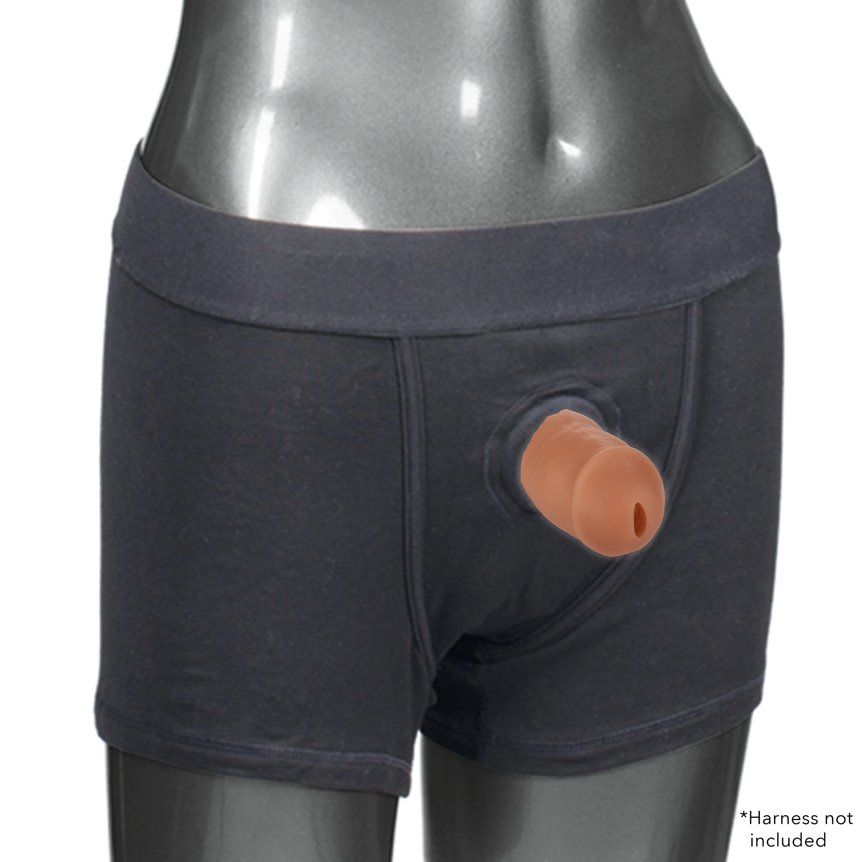 California Exotics - Packer Gear Ultra Soft Silicone STP Hollow Dildo 5 (Brown)
