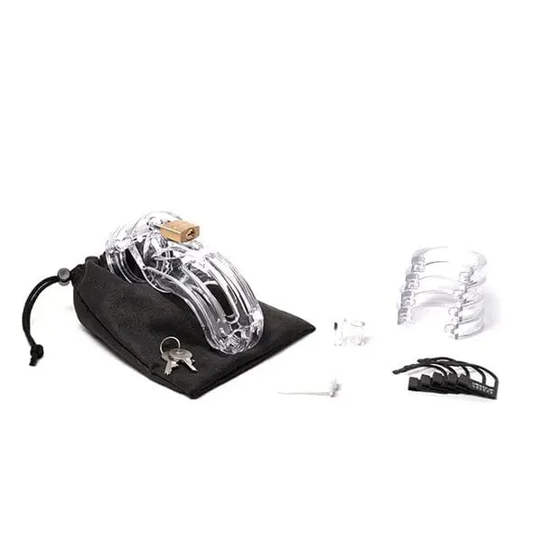 CBX - The Curve 3 3/4 Curved Cock Cage and Lock Chastity Set