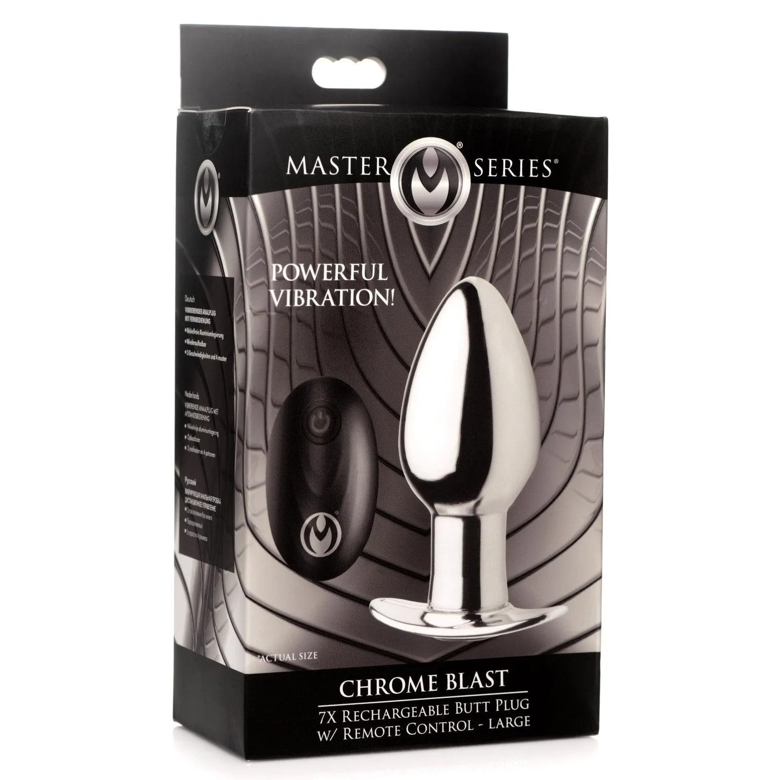 Chrome Blast 7x Rechargeable Butt Plug With Remote Control