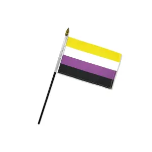 Flags Importer 4x 6 Non-Binary Stick Pride Flag