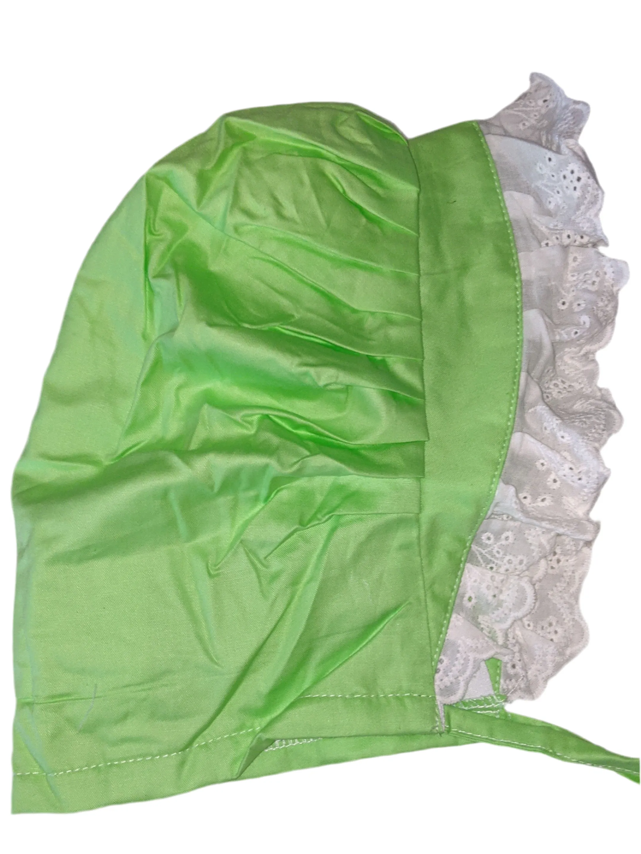 Green Frogs and Lily Pads Adult Baby Bonnet
