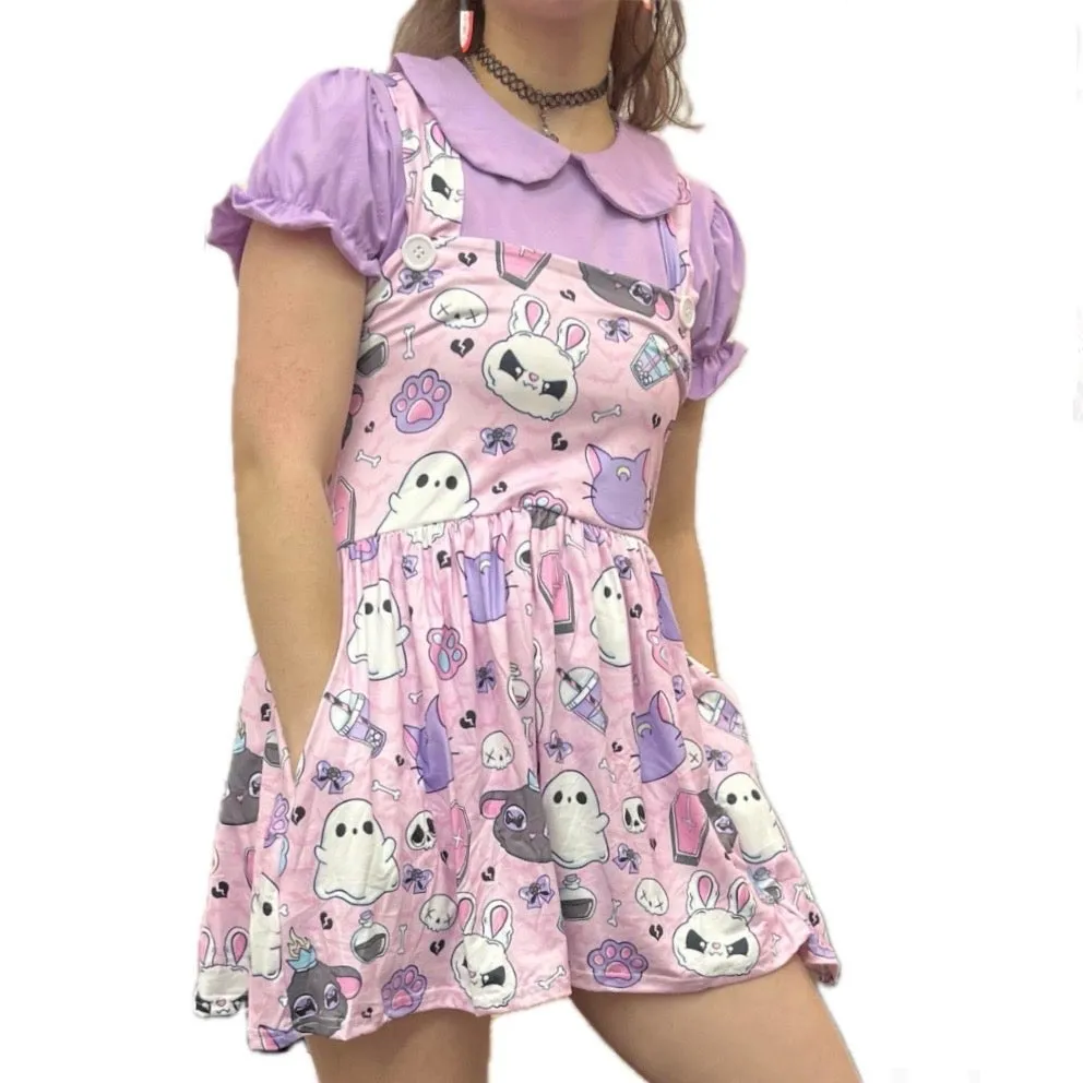 Kawaii Goth Suspender Skirt Dress