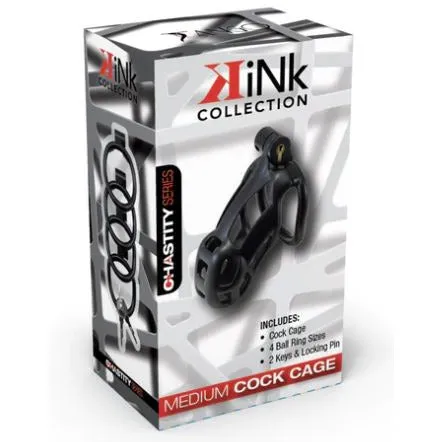 Kink Locking Cock Chastity Cage Medium by Kink Collection