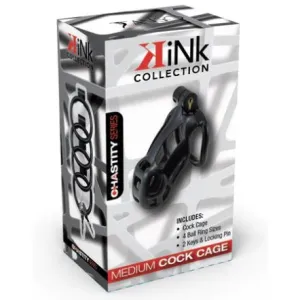 Kink Locking Cock Chastity Cage Medium by Kink Collection