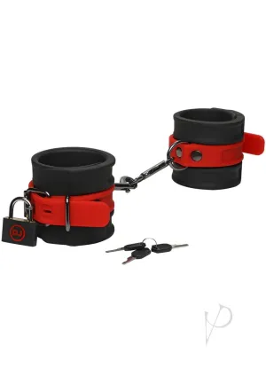 Kink Silicone Wrist Cuffs Blk/red