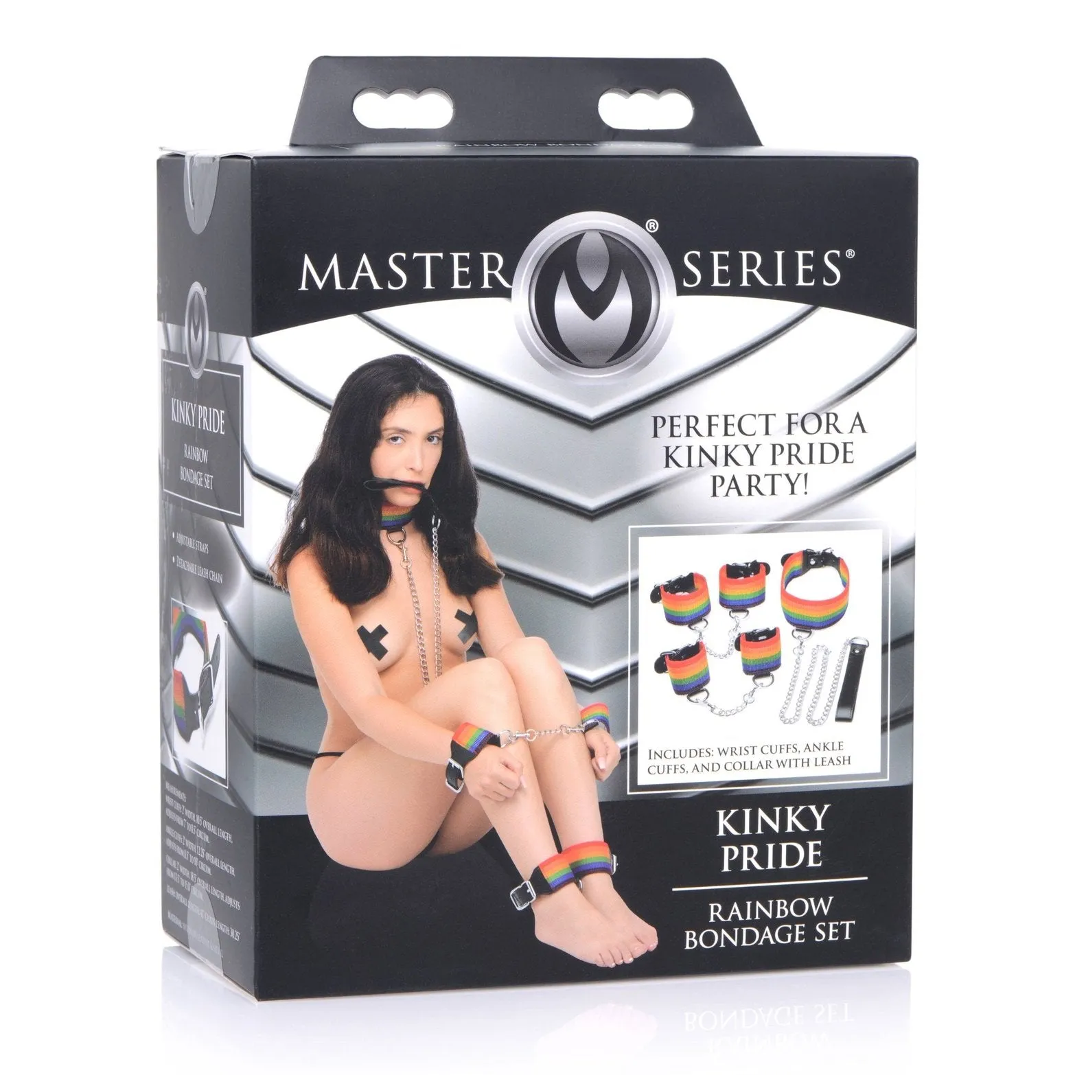 Kinky Pride Rainbow Bondage Set