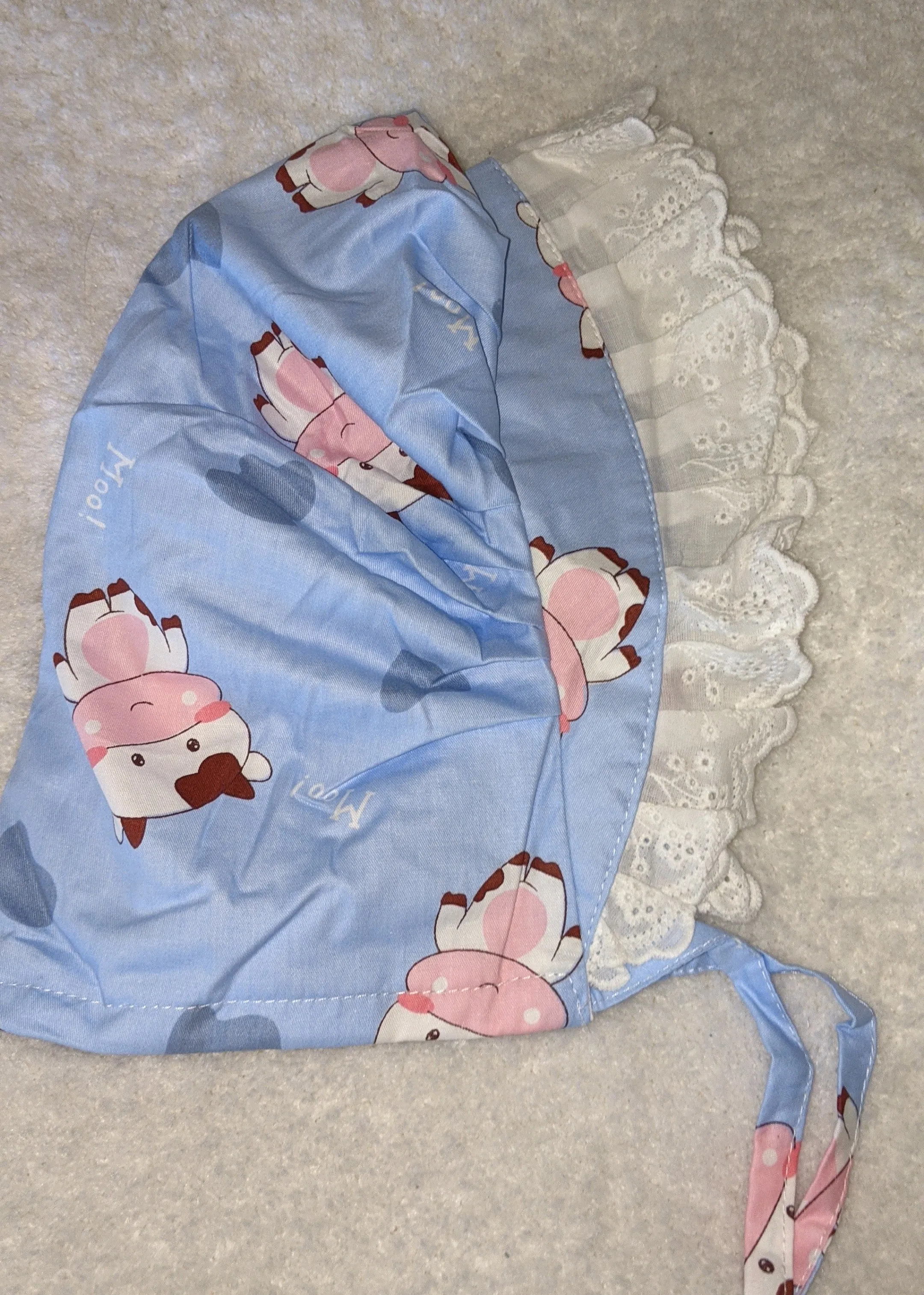 Lil Moo Moo Adult Baby Bonnet