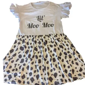 Lil Moo Moo Ruffle Sleeve Dress