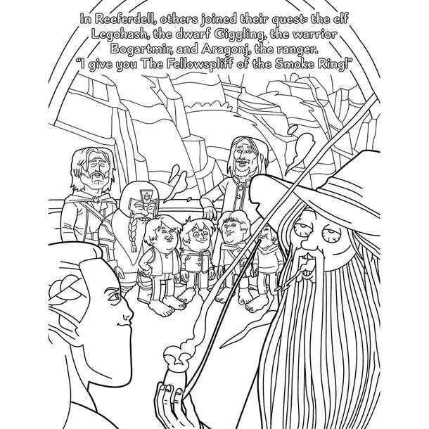 Lord of the Smoke Adult Coloring Book by Wood Rocket