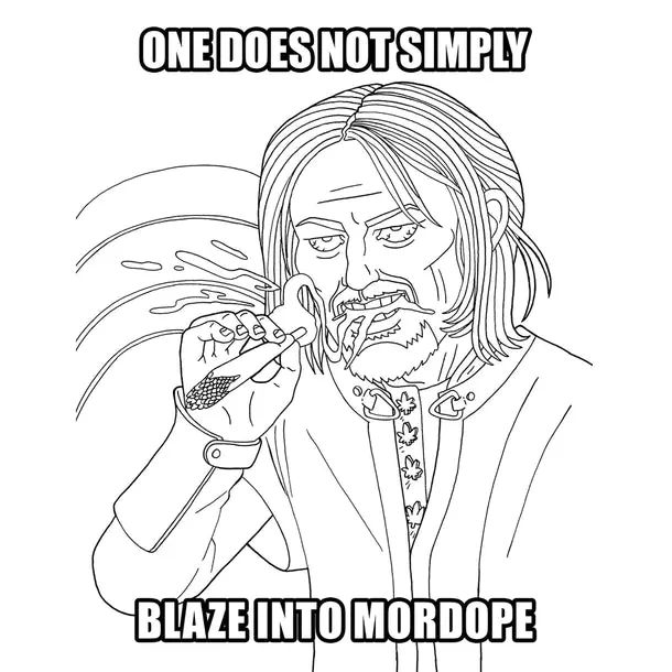 Lord of the Smoke Adult Coloring Book by Wood Rocket