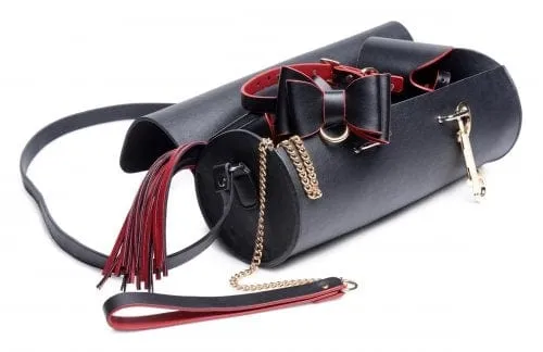 Master Series Bondage To Go Black and Red Bow Bondage Set with Carry Case