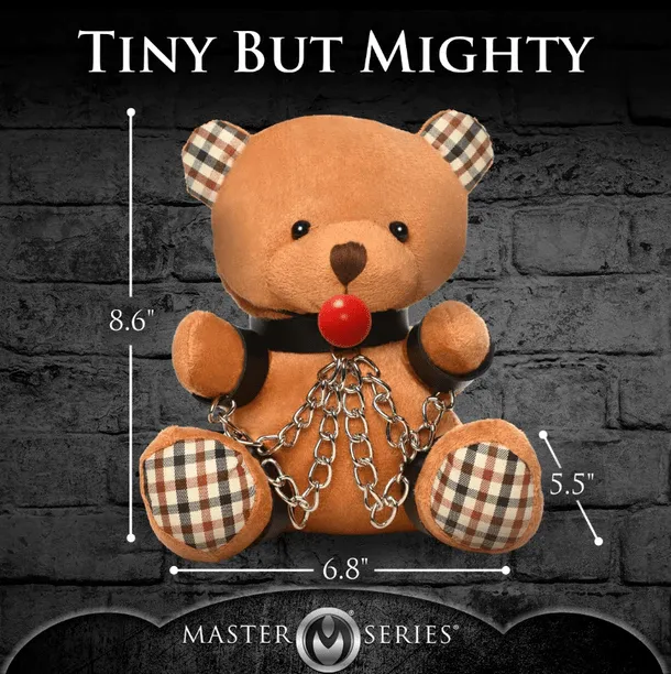 Master Series Gagged Bondage Teddy Bear Plush