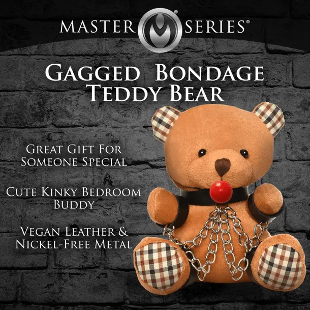 Master Series Gagged Bondage Teddy Bear Plush