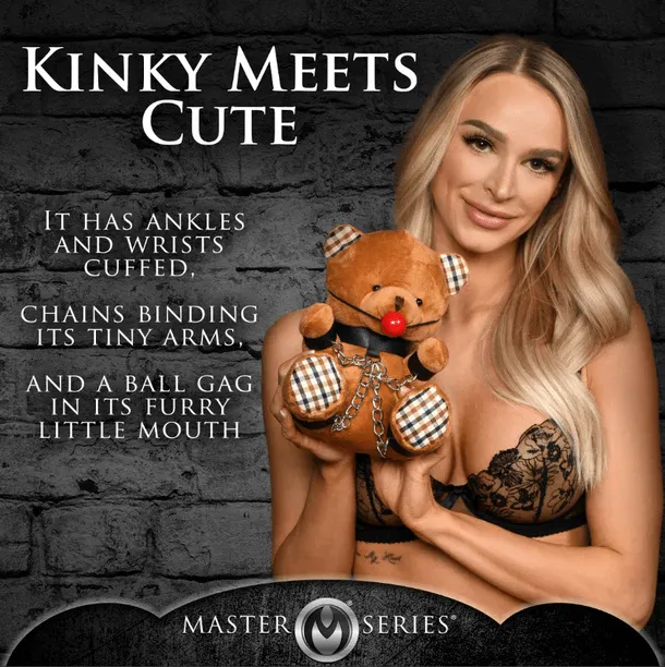 Master Series Gagged Bondage Teddy Bear Plush