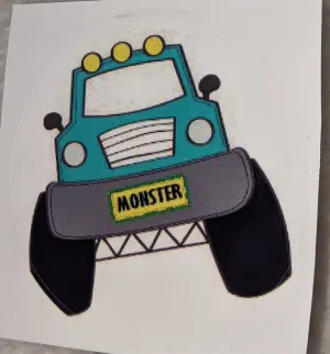 Monster Truck Vinyl Sticker