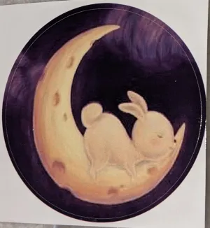 Night Night Bunny Vinyl Sticker