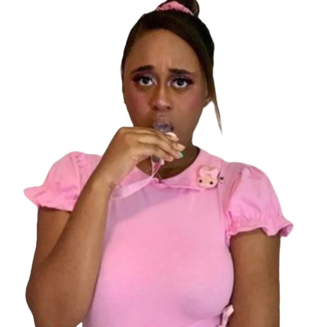Pink Cotton Collared Bodysuit