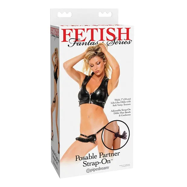 Pipedream - Fetish Fantasy Series Posable Partner Strap On with Flexible Dildo 7 (Black)