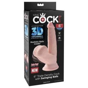 Pipedream Products King Cock Plus 6 Triple Density Cock With Swinging Balls