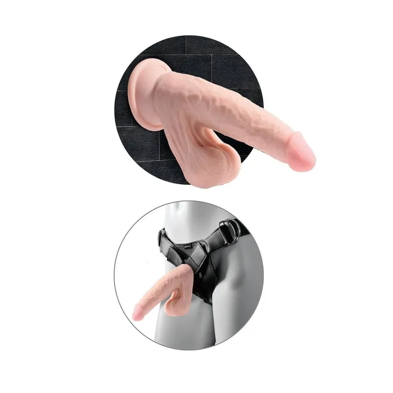 Pipedream Products King Cock Plus 8 Triple Density Cock With Swinging Balls