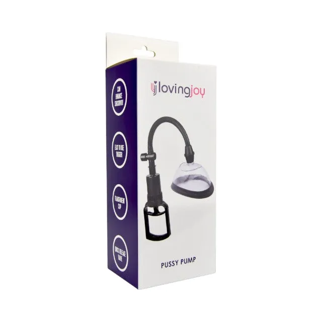Pompă vaginală LOVING JOY Pussy Pump. pentru stimularea zonei intime feminine. transparentă