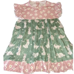 Pretty Bunny Ruffle Sleeve Dress