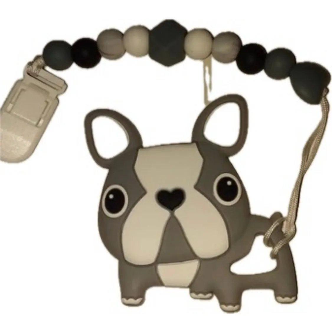 Puppy Variety Silicone Teether Chewing Toy Pacifier Clip