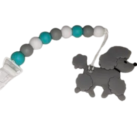 Puppy Variety Silicone Teether Chewing Toy Pacifier Clip