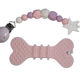 Puppy Variety Silicone Teether Chewing Toy Pacifier Clip
