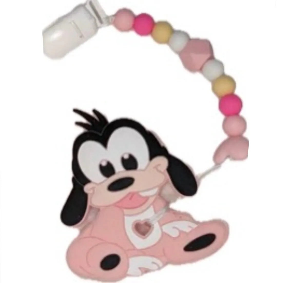 Puppy Variety Silicone Teether Chewing Toy Pacifier Clip