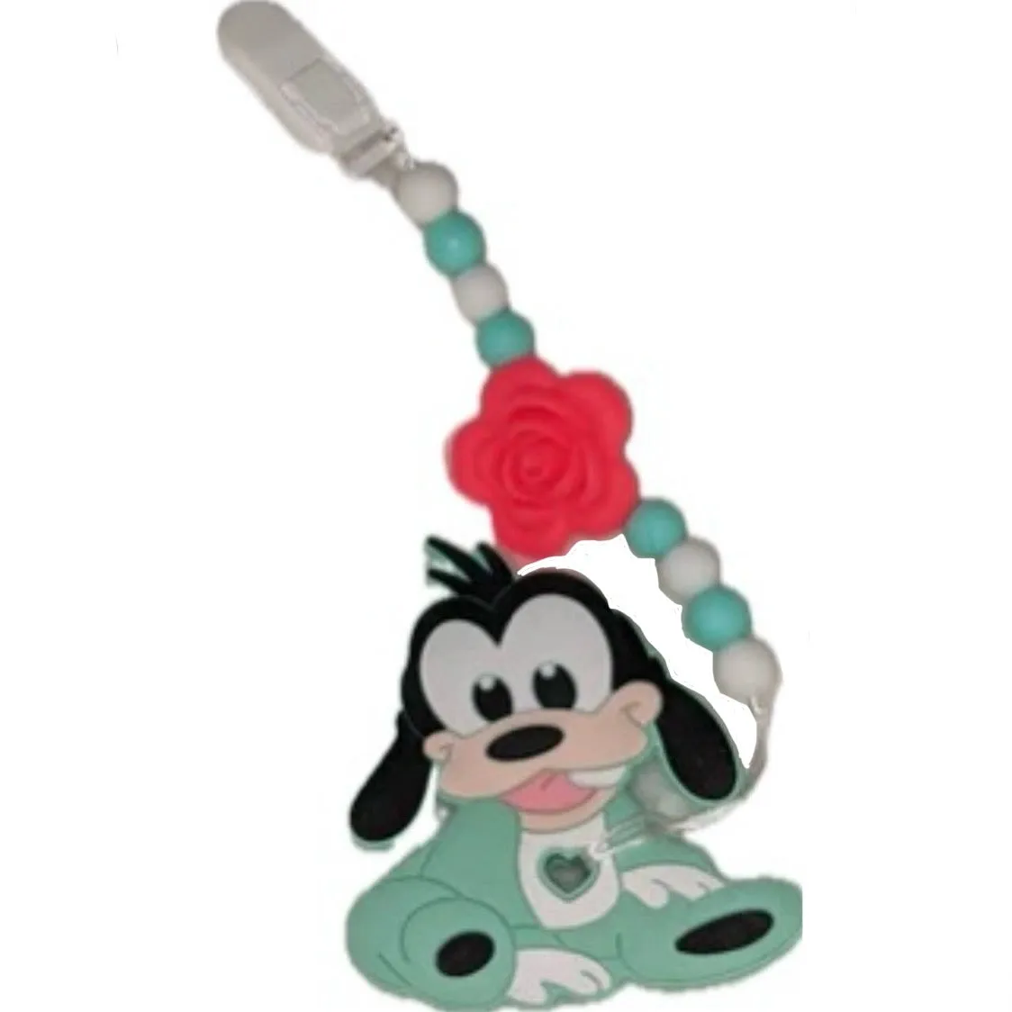 Puppy Variety Silicone Teether Chewing Toy Pacifier Clip
