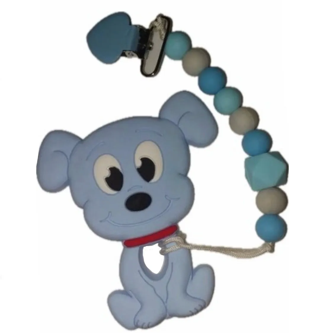 Puppy Variety Silicone Teether Chewing Toy Pacifier Clip