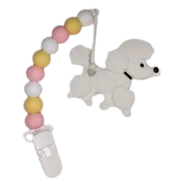 Puppy Variety Silicone Teether Chewing Toy Pacifier Clip